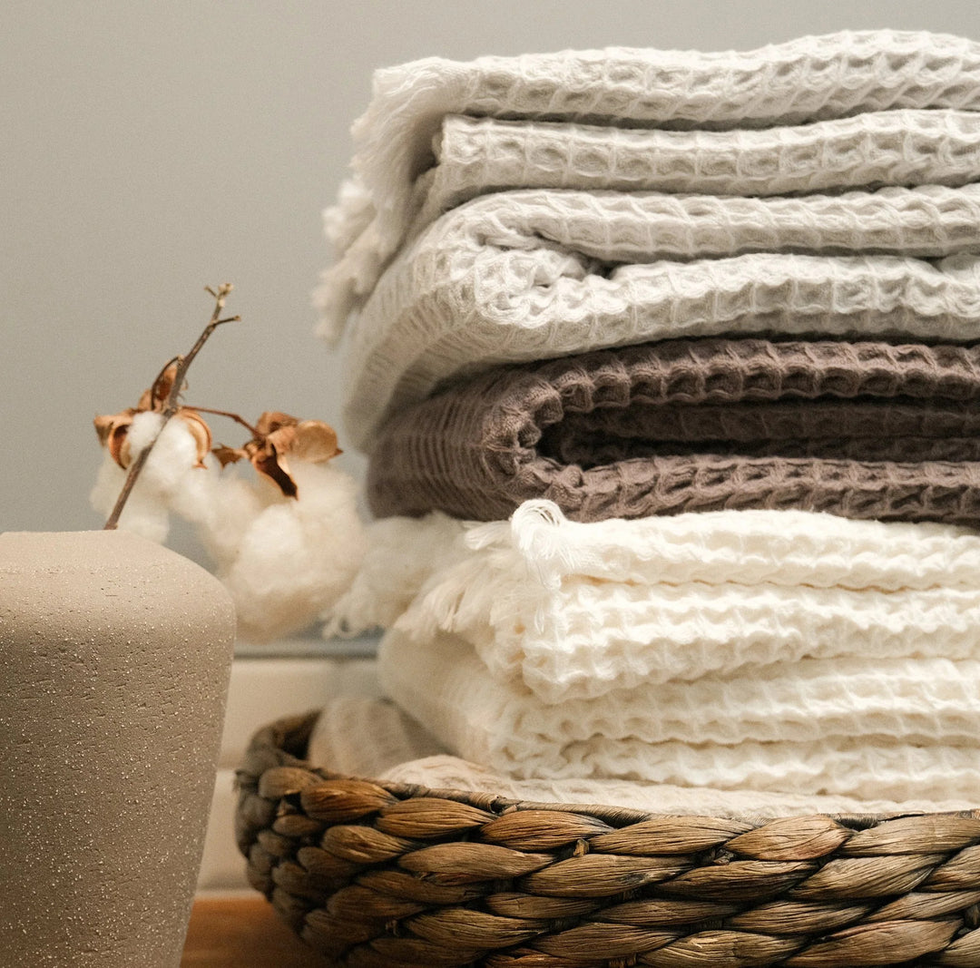 Duru Waffle Towel-Pearl Grey