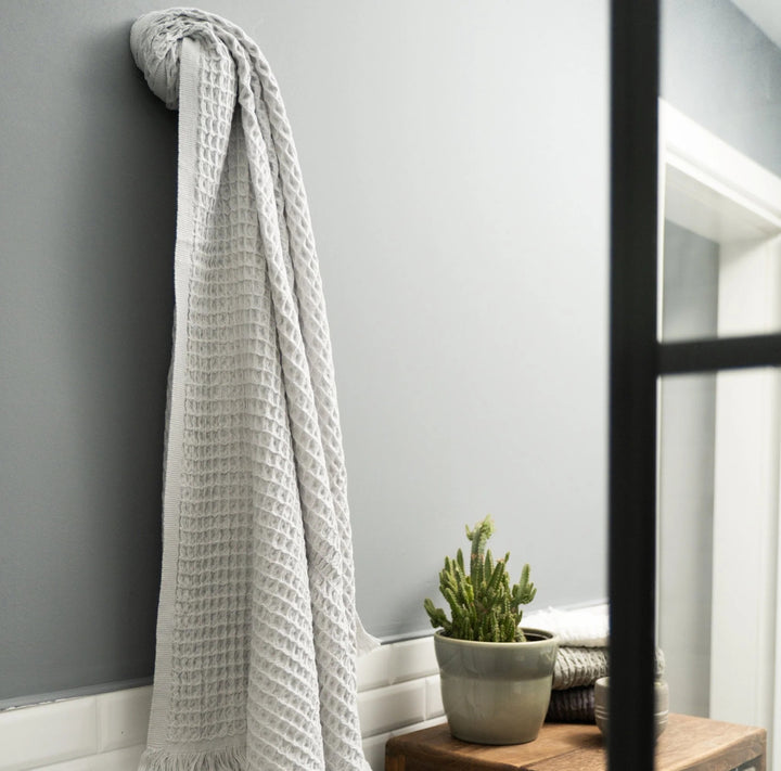 Duru Waffle Towel-Pearl Grey