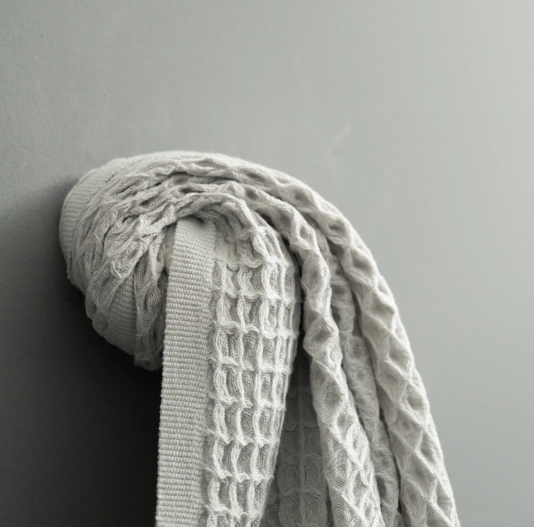 Duru Waffle Towel-Pearl Grey