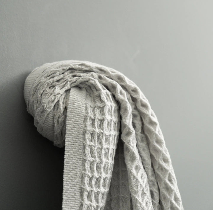 Duru Waffle Towel-Pearl Grey