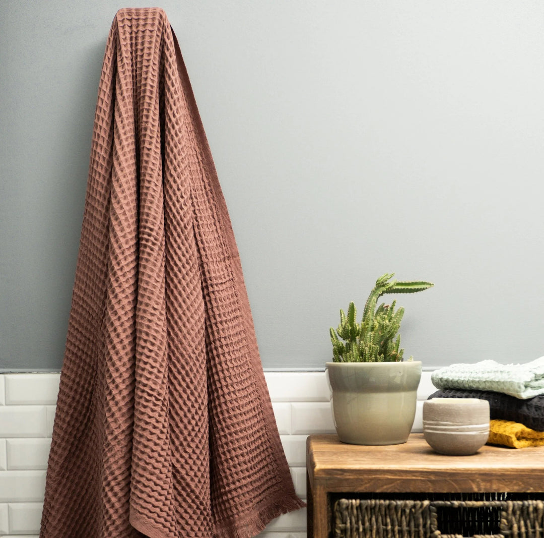 Duru Burgundy Waffle Towel