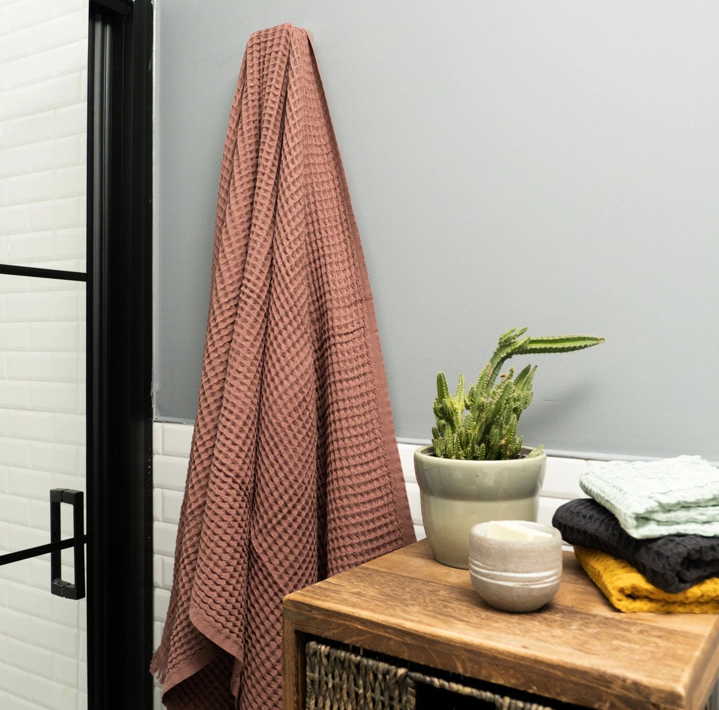 Dupduru Waffle Towel- Burgundy