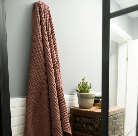 Duru Burgundy Waffle Towel