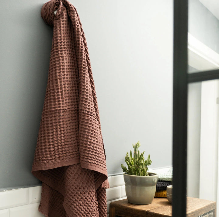 Duru Burgundy Waffle Towel