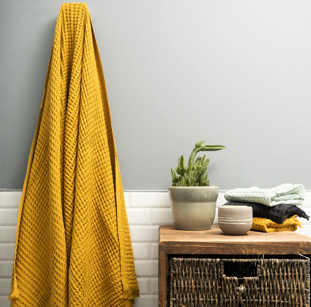 Duru Mustard Waffle Towel