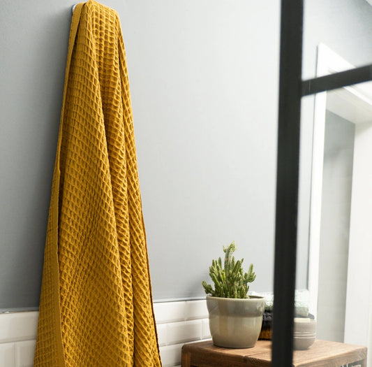 Duru Mustard Waffle Towel