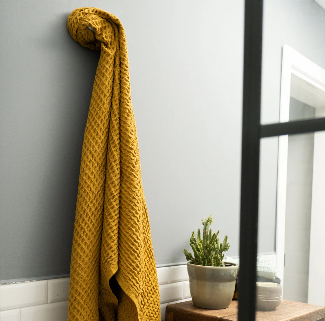 Duru Mustard Waffle Towel