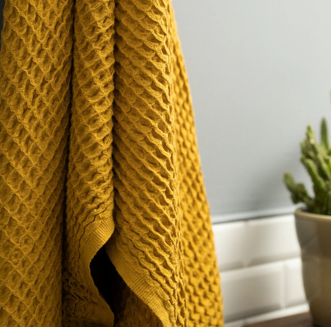Duru Mustard Waffle Towel