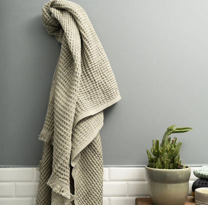 Dupduru Waffle Towel-Olive Grey