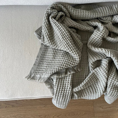 Dupduru Waffle Throw - Olive