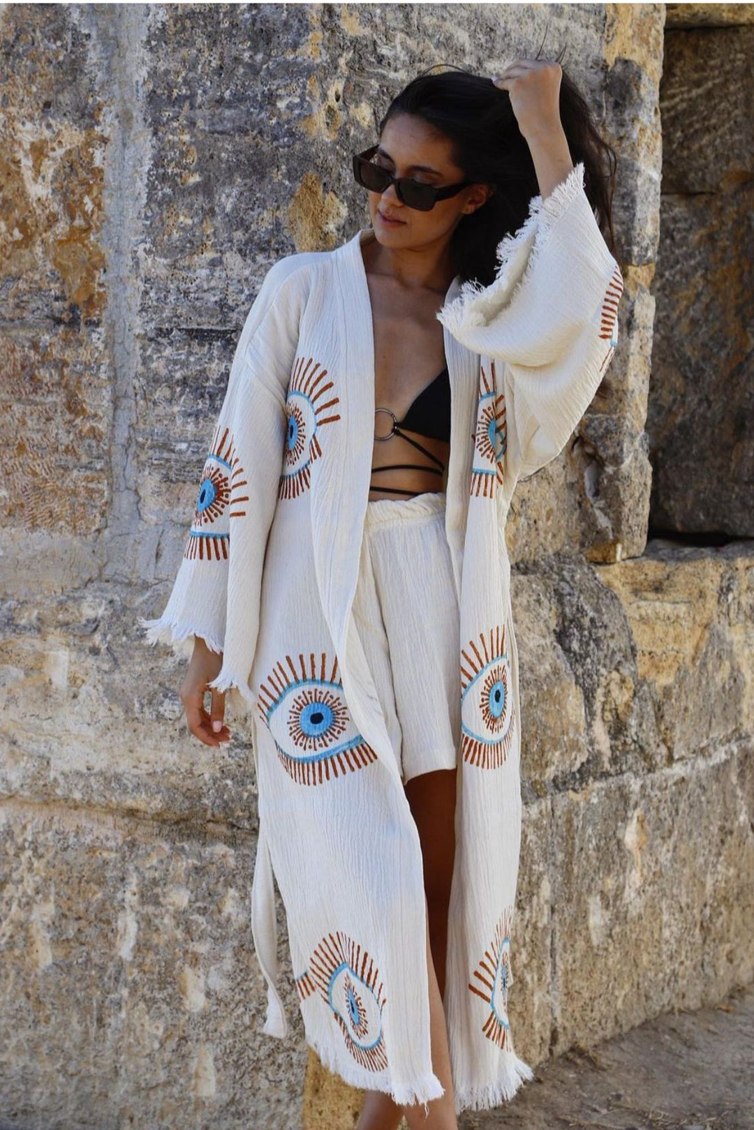 Painted Robe Organic Hand Painted Robes & Kimonos – Hammam Chic