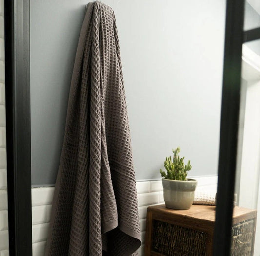 Duru Charcoal Grey Waffle Towel