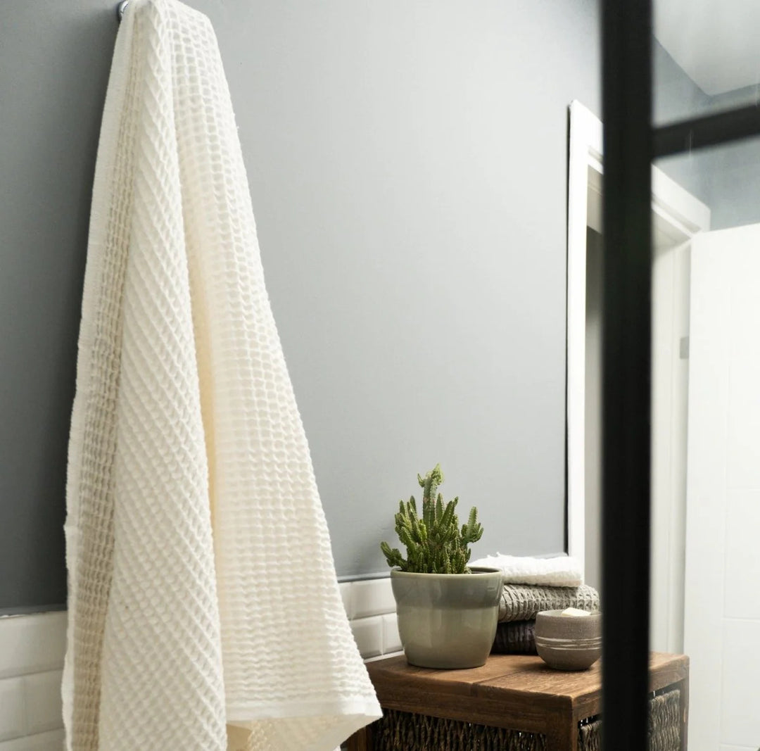 Duru White Waffle Towel