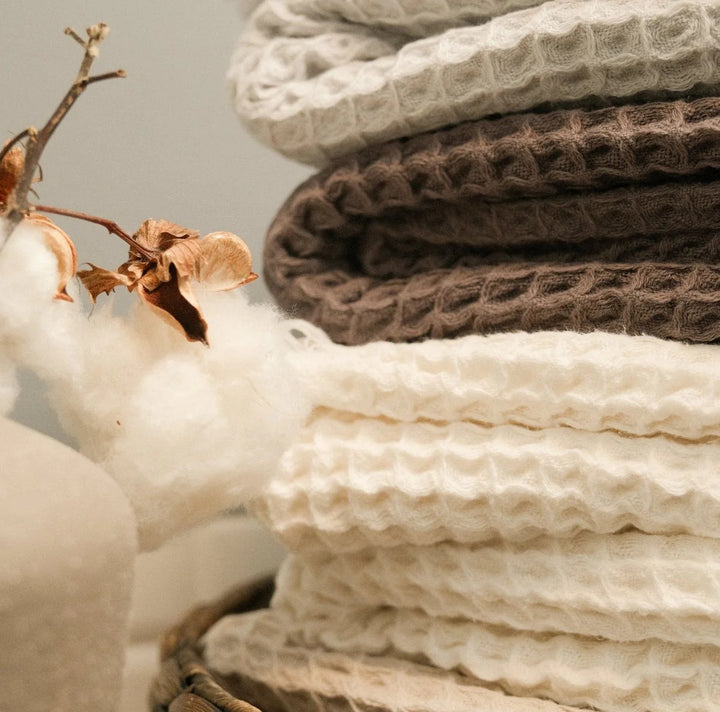 Duru White Waffle Towel