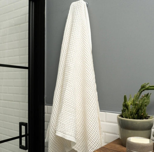 Duru White Waffle Towel