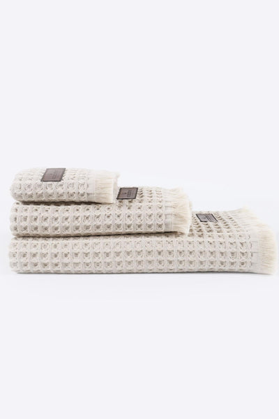 Seren Waffle 3 Piece Towel Set Organic Cotton
