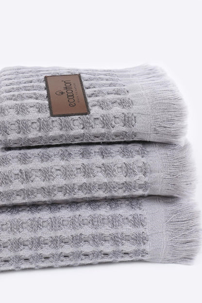 Seren Waffle 3 Piece Towel Set 100% Organic Cotton