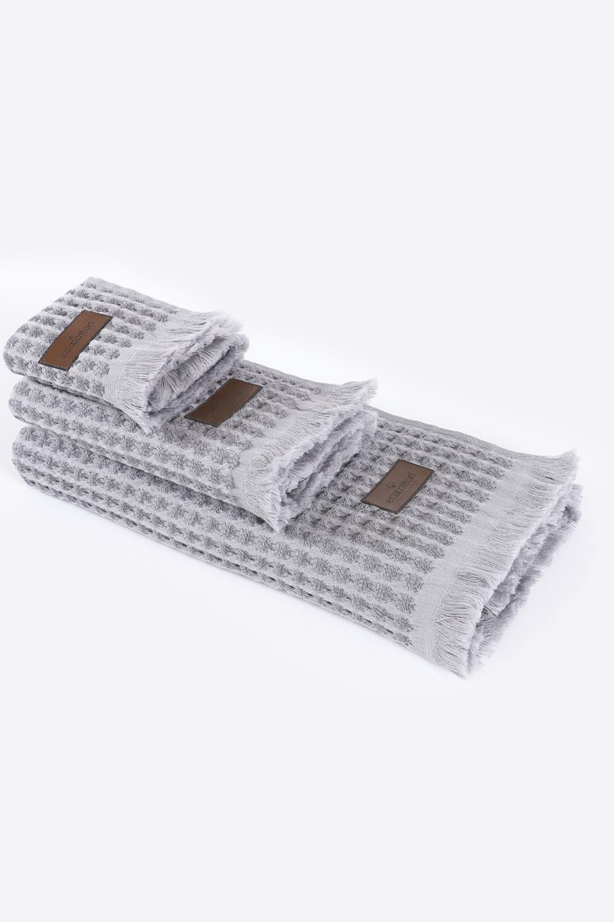 Seren Waffle 3 Piece Towel Set 100% Organic Cotton