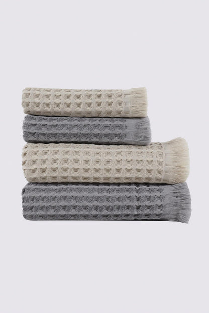 Seren Waffle 3 Piece Towel Set 100% Organic Cotton