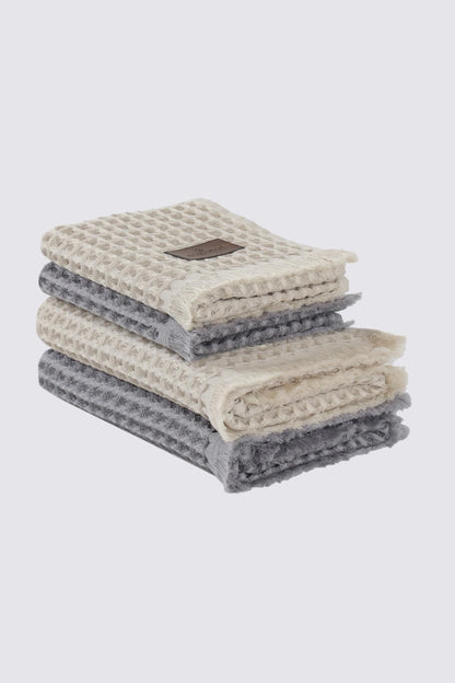 Seren Waffle 3 Piece Towel Set 100% Organic Cotton