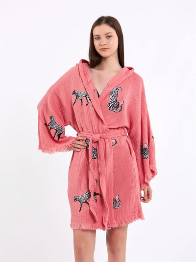 Leopard Pink Kimono
